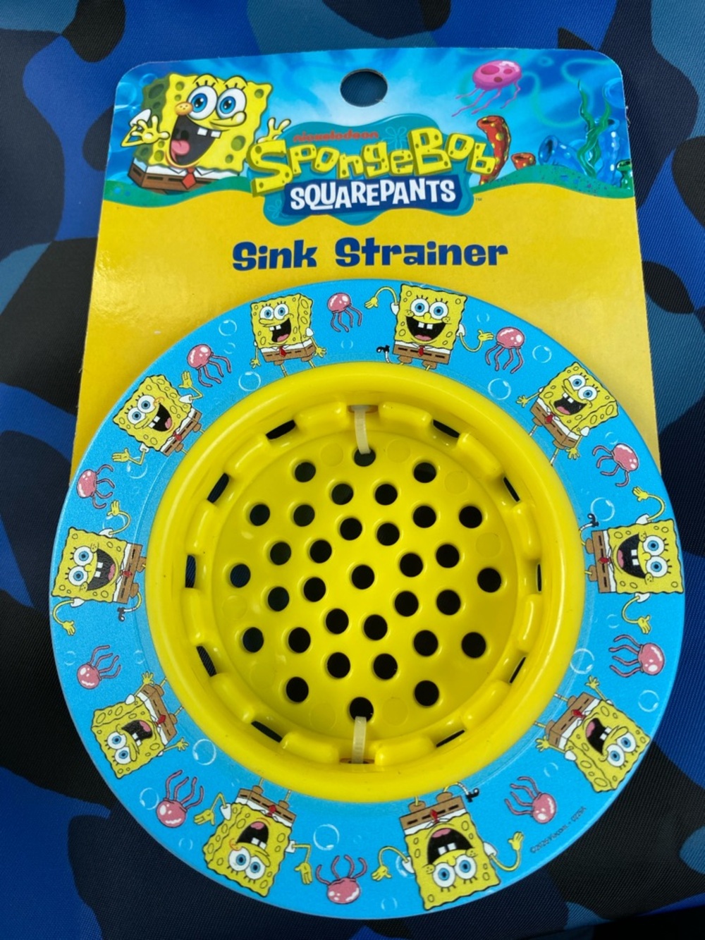 SpongeBob SquarePants Yellow and Blue Sink Strainer